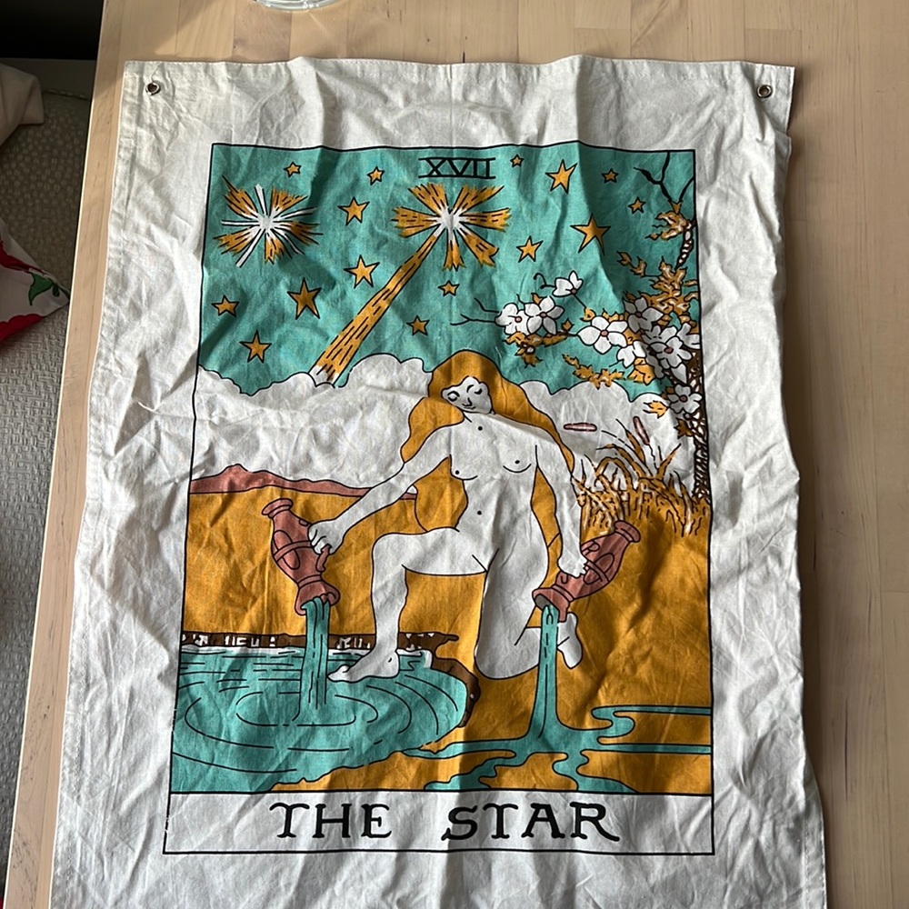 SheetKart Tarot Card The Star Wall Hanging Tapestry or Garden Flag 100% Cotton